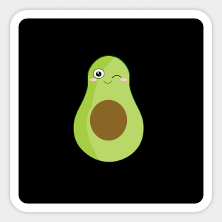 avocado kawaii Sticker